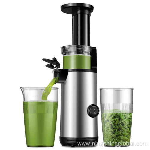 Portable Compact Centrifugal Juicer with Self-Cleaning Electric Spanish Stainless Steel Blades and Quiet Motor